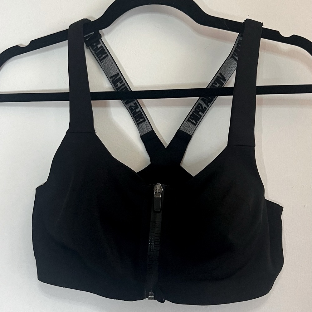 Victoria's Secret Sport Black Women's Size 34D. With a zipper on the front